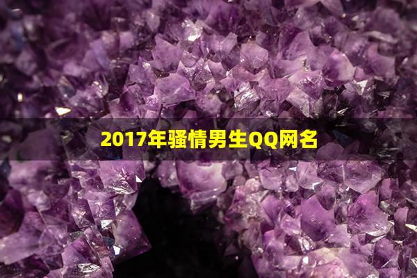 2017年骚情男生QQ网名(2017qq男清新网名)